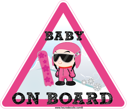 BB À BORD - Fille Snow