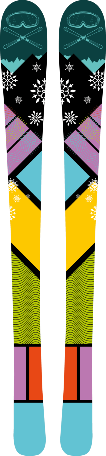 Sticker Ski Formes stylées