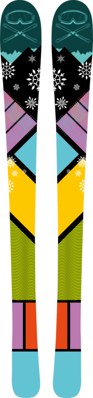 Sticker Ski Formes stylées