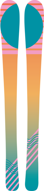 Sticker Ski Sunset