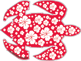 Tortue rouge hibiscus