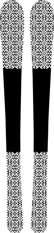 Sticker Ski Kaleidoscope Noir & Blanc