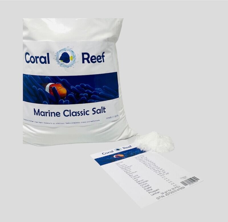 Coral-Reef Marine Classic Salz für Aquarien 20 kg Coral-Reef Marine Classic Salz für Aquarien 20 kg