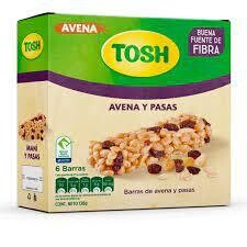 Barra tosh avena y pasas x6
