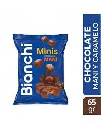 Bianchi snack caramelo y mani x65gr