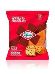 Ponque tradicional trozo de chocolate