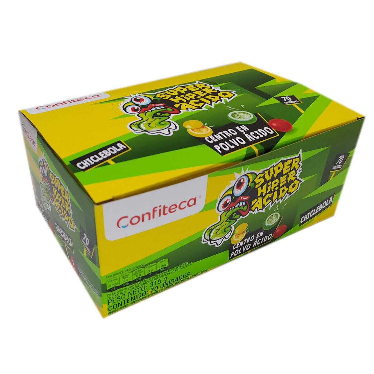Superhiperacido polvo acido chicle x70