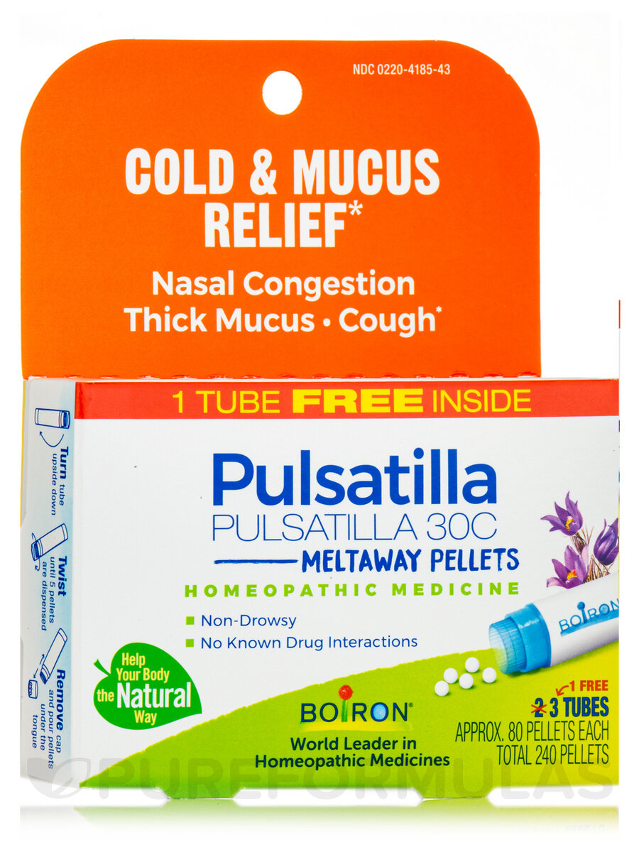 Boiron Pulsatilla Cold &amp; Mucus Relief 3 pk
