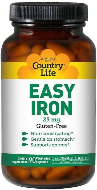 Country Life Easy Iron 25mg 90 caps