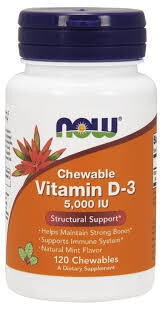 Now Vitamin D3 5,000IU Mint 120 chews 