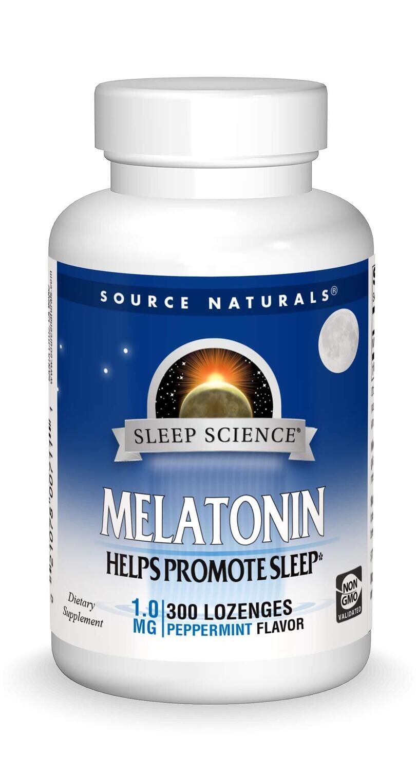 Source Naturals Melatonin 1mg Peppermint 100 lozenges