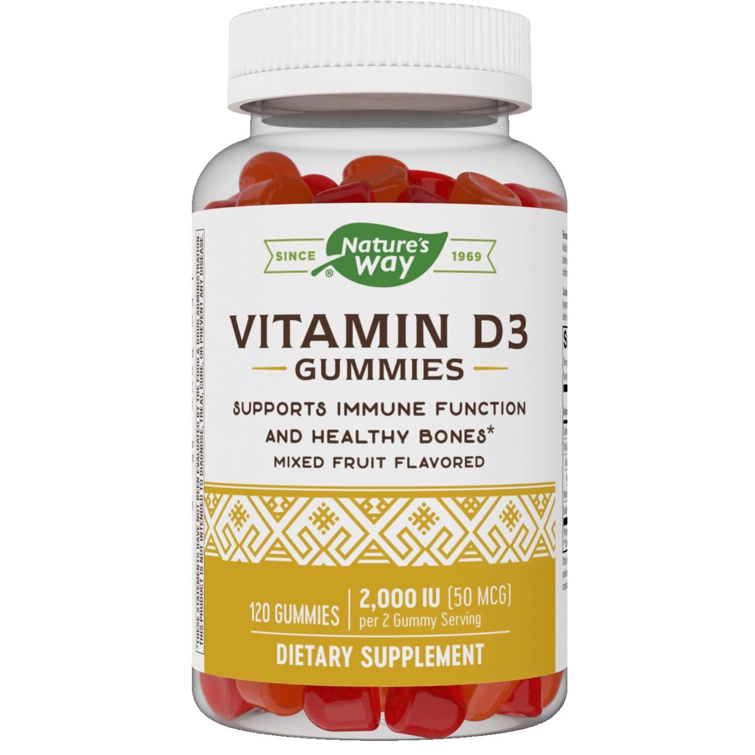 Nature&#39;s Way Vitamin D3 2,000IU 120 gummies