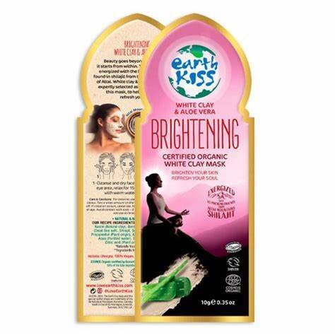 Earth Kiss Facial Mask Brightening White Clay &amp; Aloe Vera 
