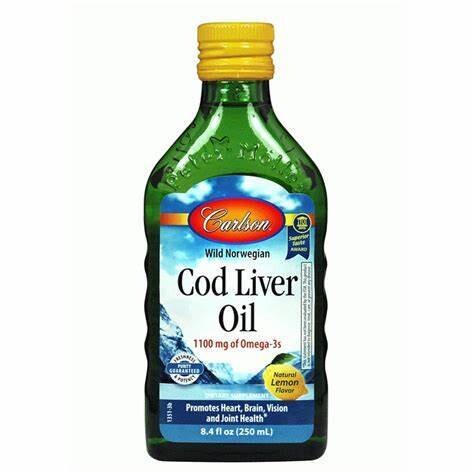 Carlson Cod Liver Oil Lemon 8.4 oz