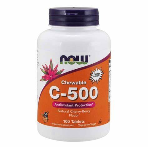 Now Vitamin C-500 Orange 100 chews