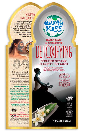 Earth Kiss Facial Mask Detoxifying Black Clay &amp; Tangerine 