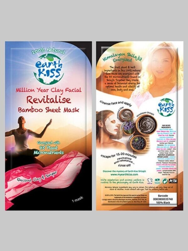 Earth Kiss Facial Mask Revitalize Bamboo Sheet 