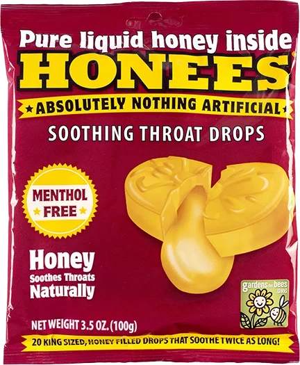 Honees Throat Lozenges Honey 20 lozenges