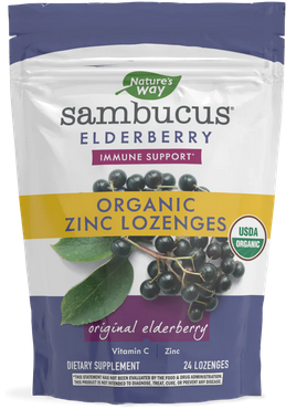 Nature&#39;s Way Sambucus Zinc Elderberry 24 lozenges