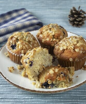 Oats and Blueberry Muffin