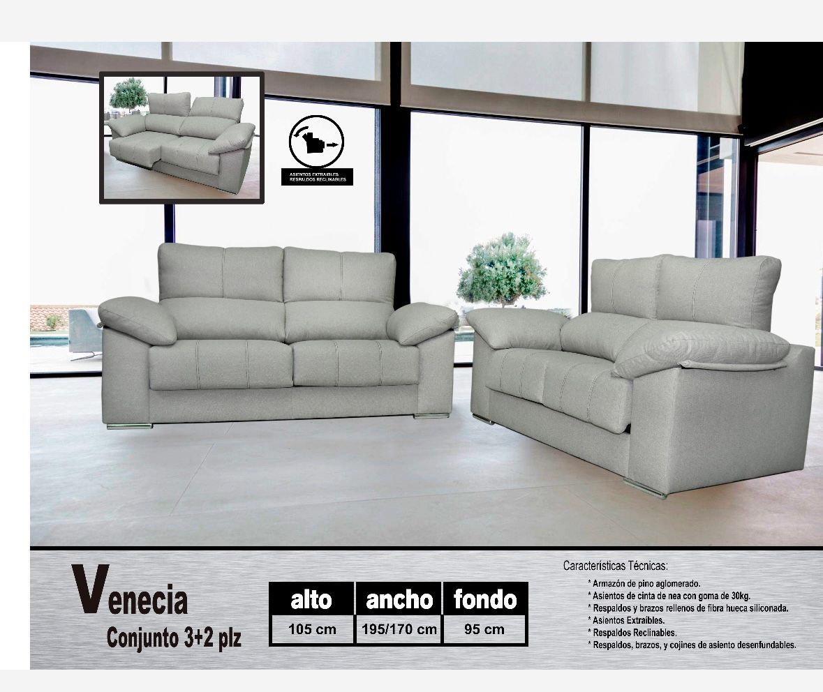 Conjunto oporto sofás 3+2