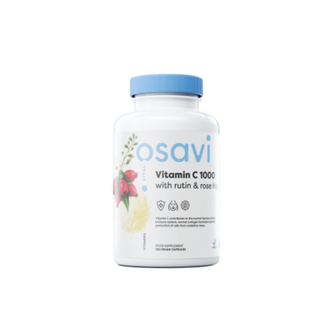 VITAMINE C (1000mg) + ROSE HIPS & RUTIN OSAVI