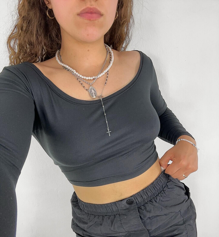 Remera Top manga larga
