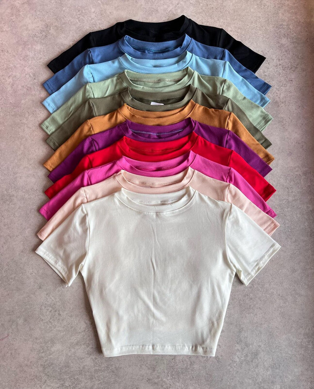 Remeras TOP Basicas Colores Cotton