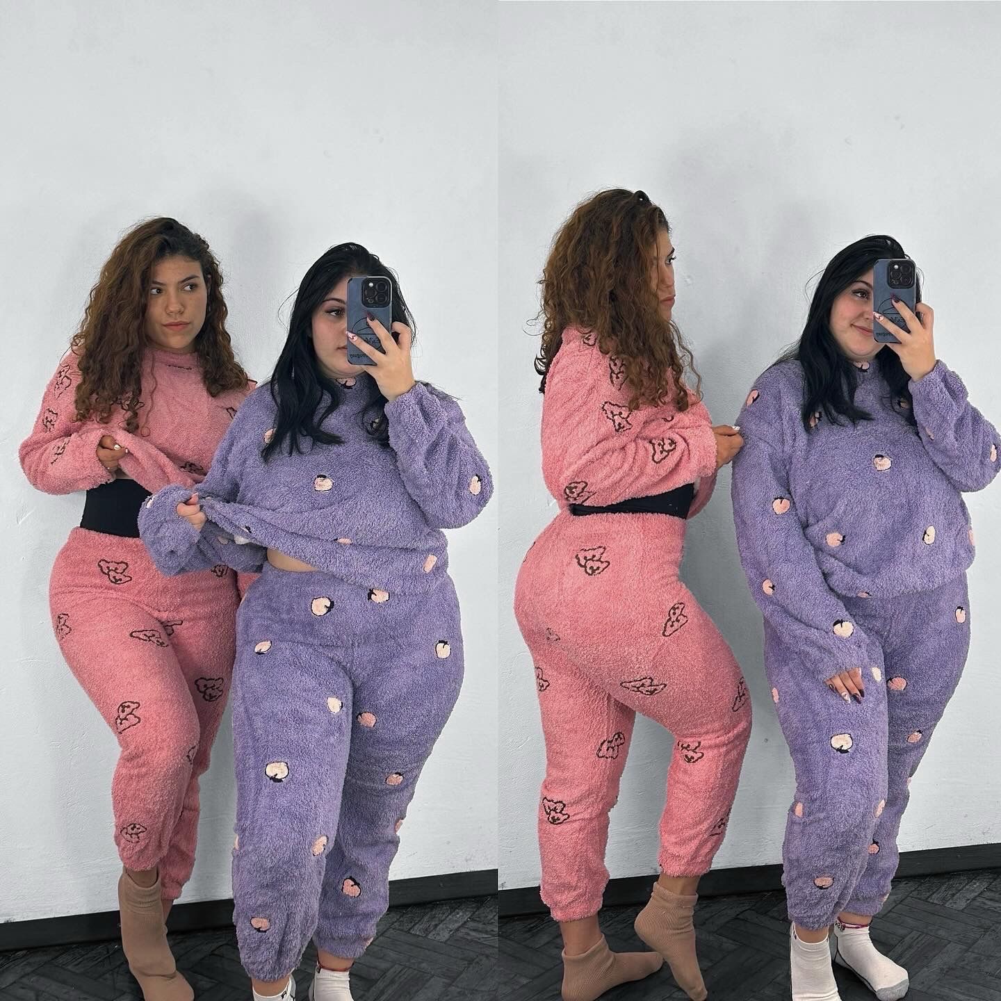 Pijamas De Mujer X MAYOR (6 unidades x $590 c/u) Incluye 3 violeta, 3 rosa