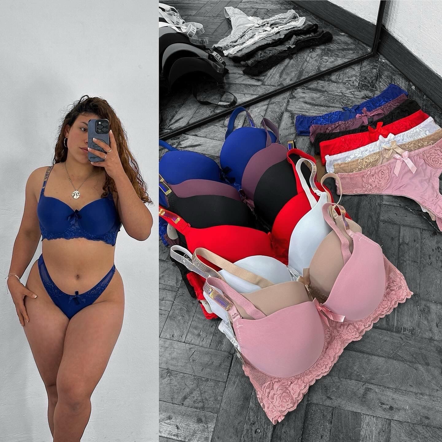 Conjunto de ropa Interior Lurex POLAND. Copa C.
