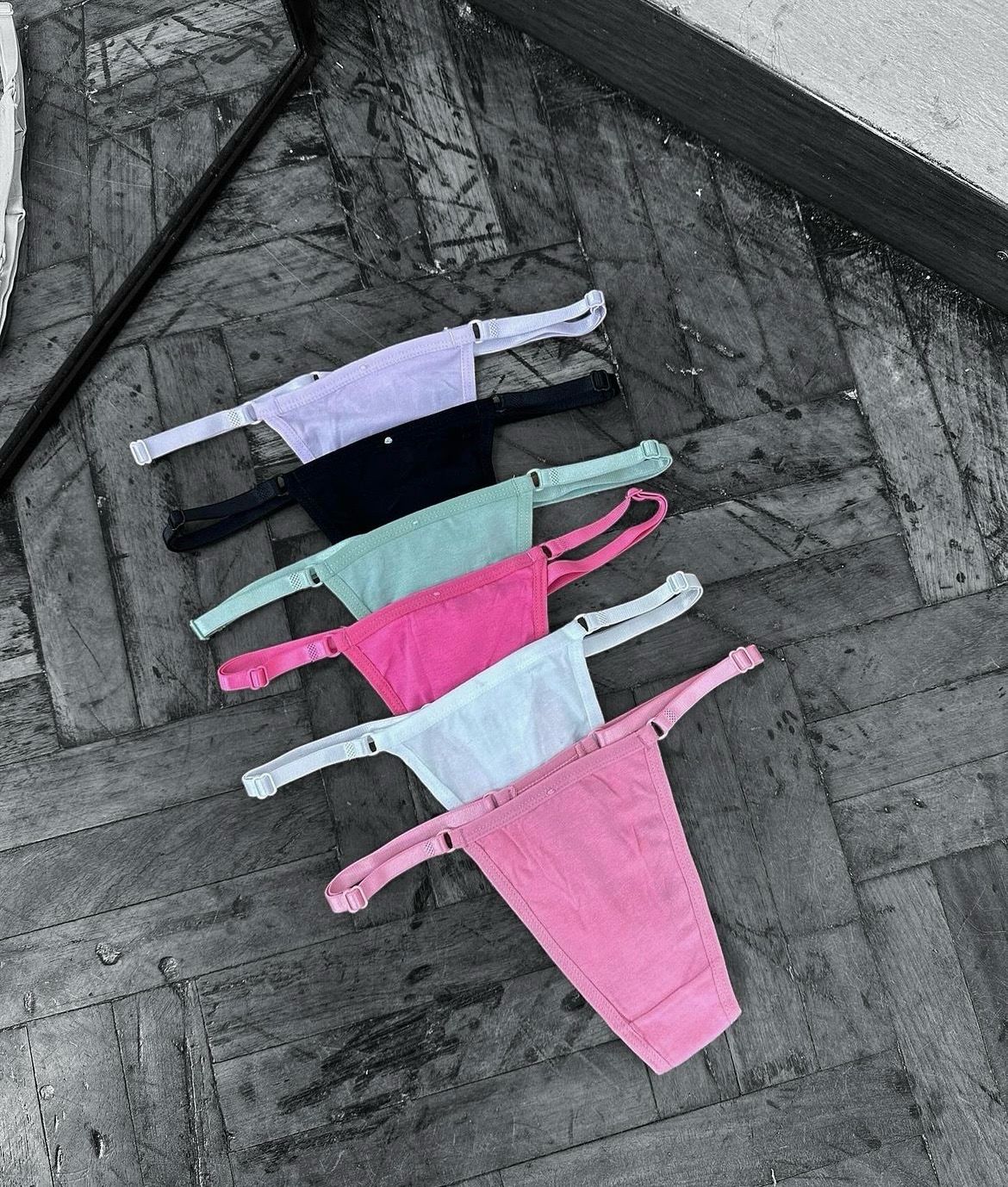 Pack de colaless regulables con encaje (6x $490)