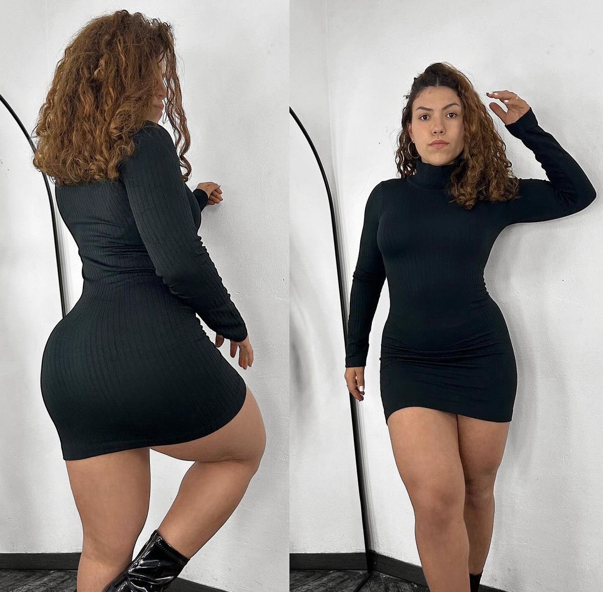 Vestido Morley Afelpado Super Alicrado X MAYOR ($230 c/u paquete de 6 unidades minimo) color NEGRO Incluye 3 s- m y 3 l-xl