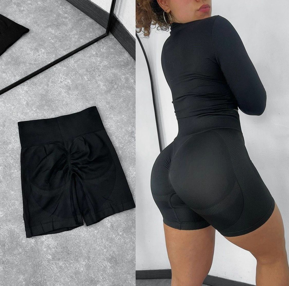 Biker con push up negra