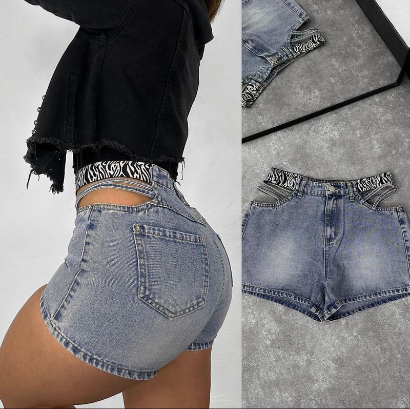 Short de cebra jeans