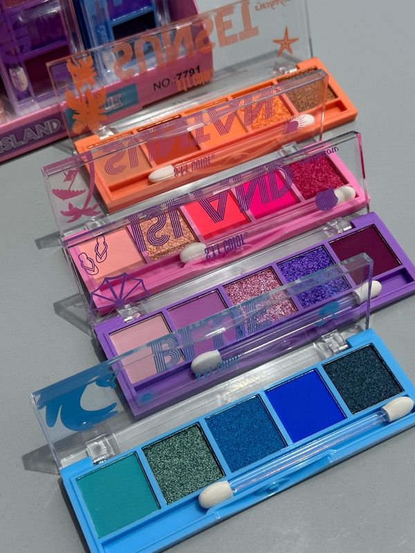 Paleta de sombra colores tropicales