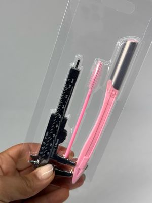 Kit de perfilador, medidor y cepillo para cejas perfectas