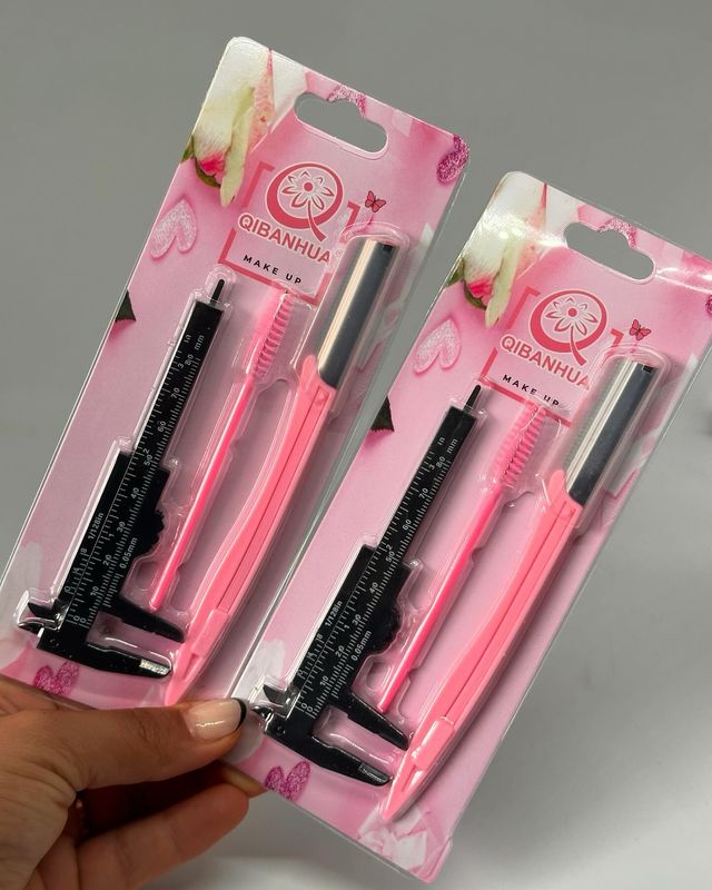 Kit de perfilador, medidor y cepillo para cejas perfectas