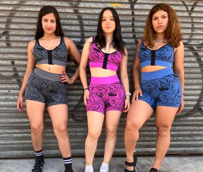 Conjunto deportivo de top+short con push up
