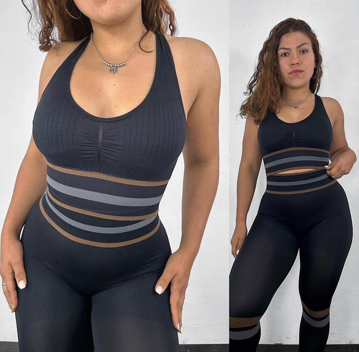 Conjunto deportivo de calza+top push up
