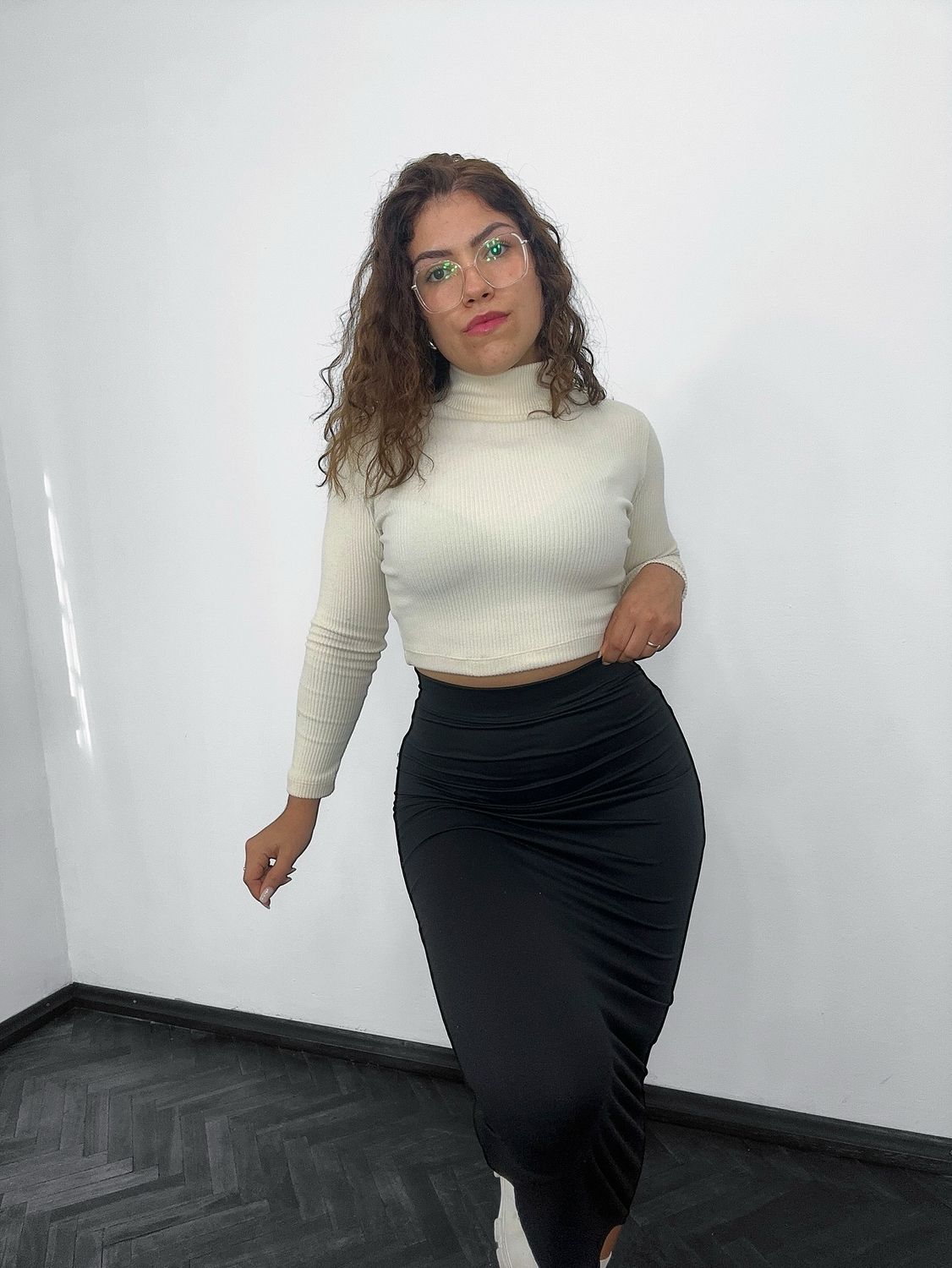 Pollera larga ajustada