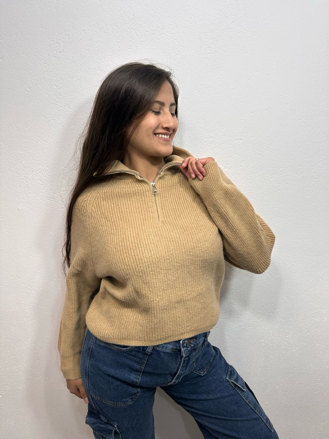 Buzo polera Oversize con cierre delante