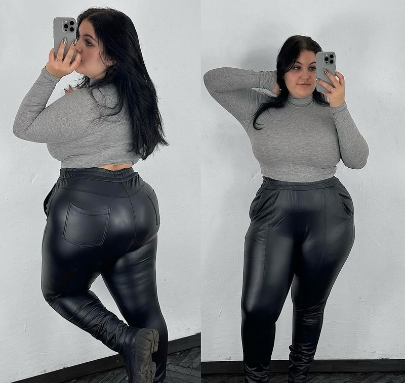 Pantalon engomado talles especiales COLOR NEGRO