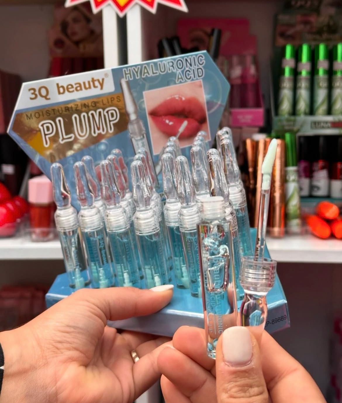 Labial voluminizador transparente con acido hialuronico
