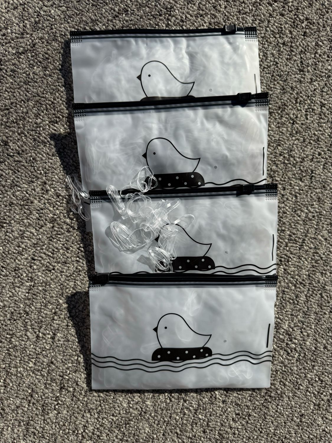 Gomitas para cabello transparentes