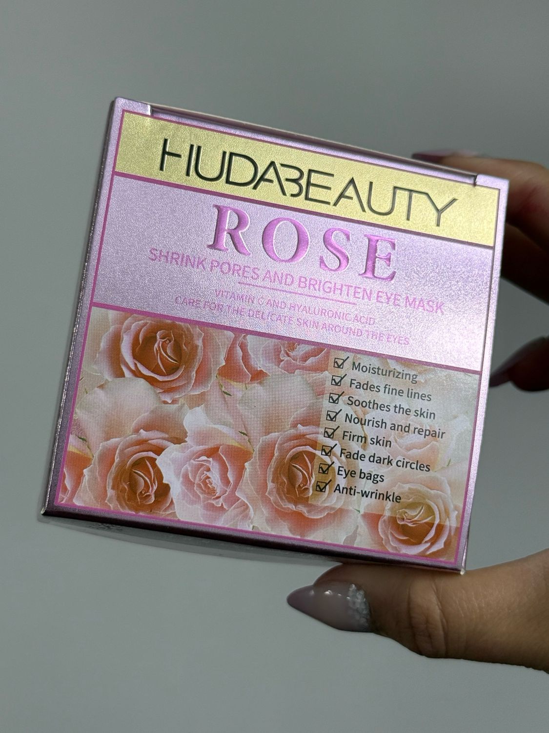Paquete de mascarillas parches para ojos de rosas