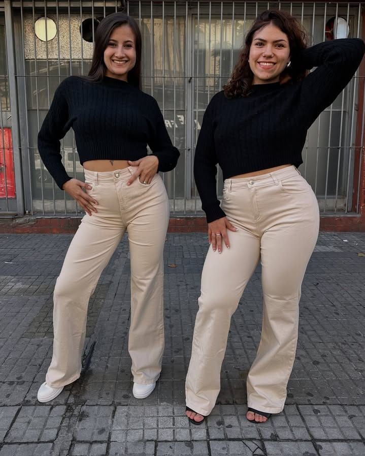 Jean Wid Leg Crema