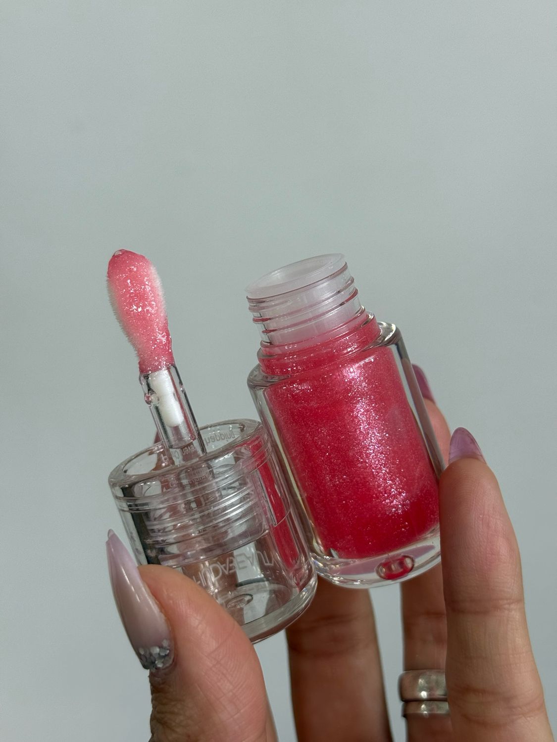 Lip gloss con escarcha