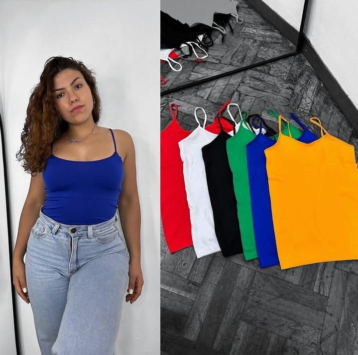 Remera larga con breteles