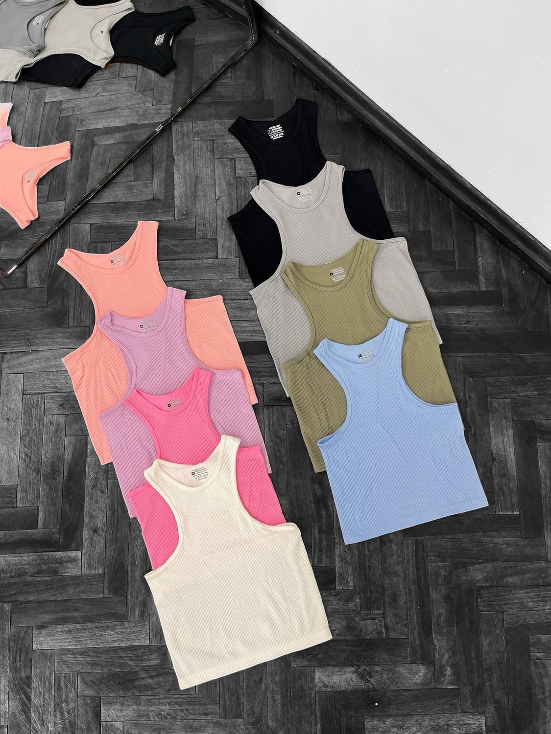 Musculosa elastizada en tela Morley