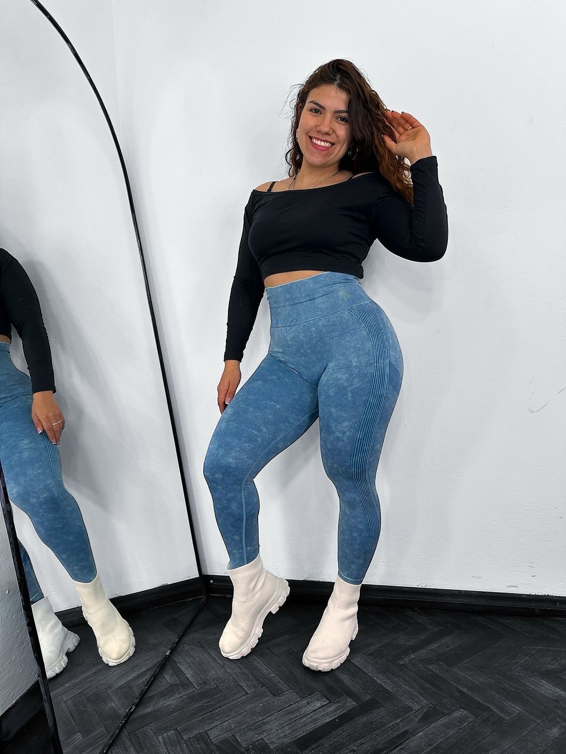 Calza difuminada con push up